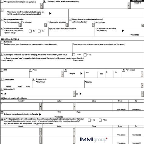 Completing Form Imm 0008 Generic Application Form For Canada Canada Immigration