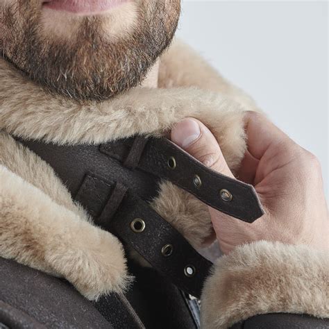 The Generals Shearling Bomber Jacket Hammacher Schlemmer