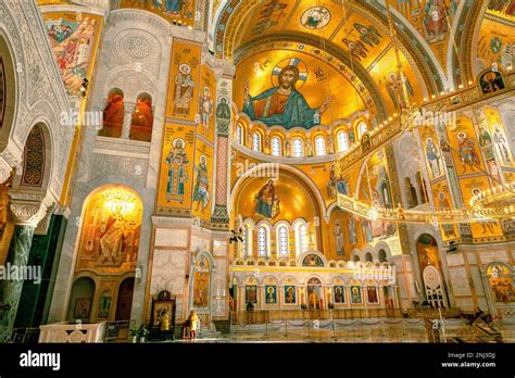 Magnificent Orthodox Mosaic Icon In The Temple Of Saint Sava Belgrade