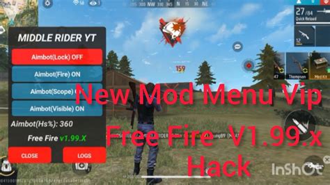 Free Fire New Update Mod Menu Vip Free Fire V X Fly Hack Auto