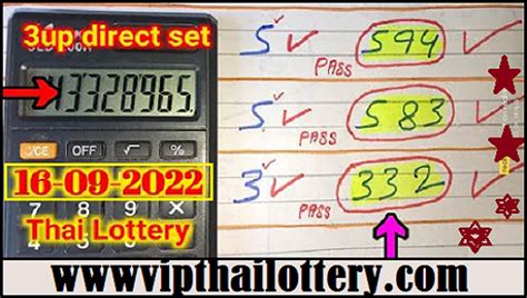 Thai Lotto Tips First Akra Routine 3up Direct Set 16 09 2022