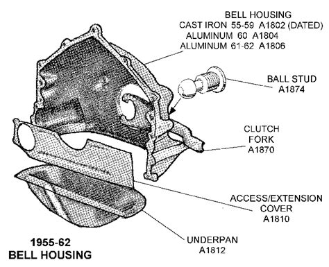 1955 62 Bell Housing Diagram View Chicago Corvette Supply