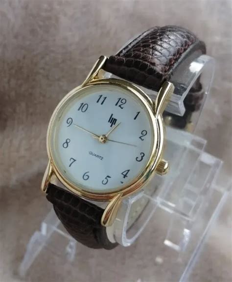 Montre Femme Vintage Watch Lip Cuir Plaqu Or Quartz Neuve Top