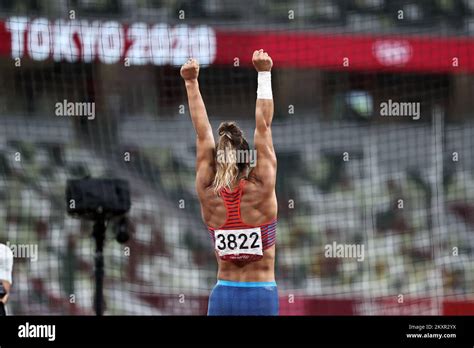 TOKYO, JAPAN - AUGUST 02: Discus thrower, Valerie Allman of Team USA ...