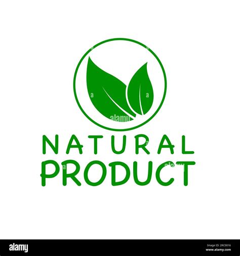Natural Product Vector Logo Or Icon White Background Natural Product