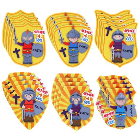 24 Pcs Armor of God Craft Kit Sunday School Crafts Religious Easter ...