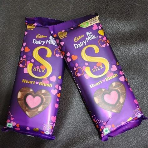 Dark Brown Cadbury Dairy Milk Silk Heart Blush Chocolate 150gm At Rs