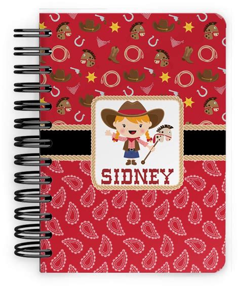 Youcustomizeit Personalized Red Western Spiral Notebook 5x7 Wname Or