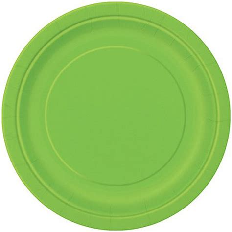 Unique 9″ Paper Plates Lime Green 16ct Cardelium At Halifax