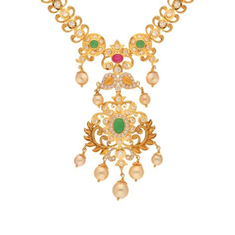 Buy Kt Gold Precious Pachi Work Cz Neckacle Vg Online From