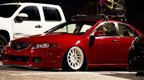 Acura Tsx First Generation Cl Red Slammed Coming My Way Acura