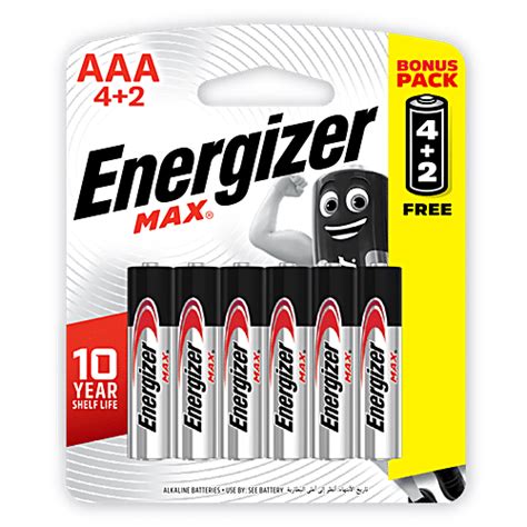 Buy Energizer Max Alkaline Battery Steel AAA 1 5 V Online At Best