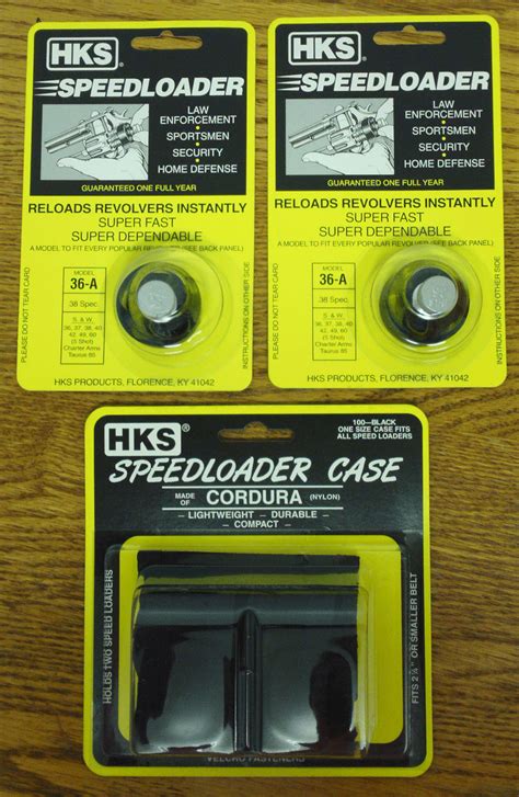 2 Pack With Pouch Hks 36 A Speedloaders 5 Shot 35738 J Frame