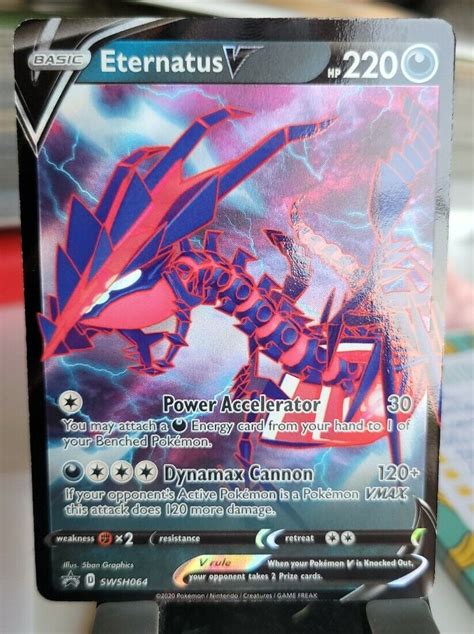 Mavin Pokemon TCG Eternatus V SWSH064 Black Star Promo Full Art Ultra