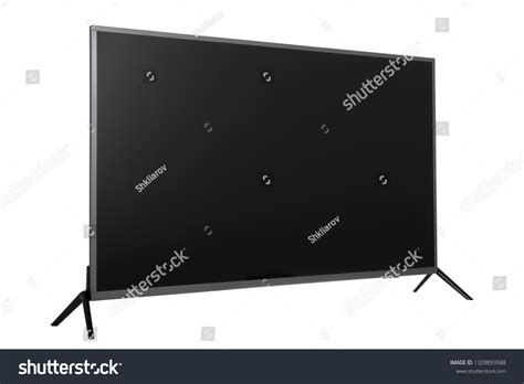 Frontal View Widescreen Internet Tv Monitor Stock Photo