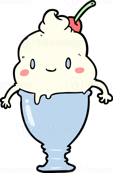 Cute Cartoon Ice Cream Drawing 46948846 Png