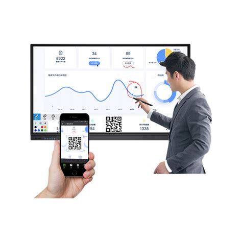 86 Inch Smart Portable Digital Board Touch Screen In Cell Zero Bonding