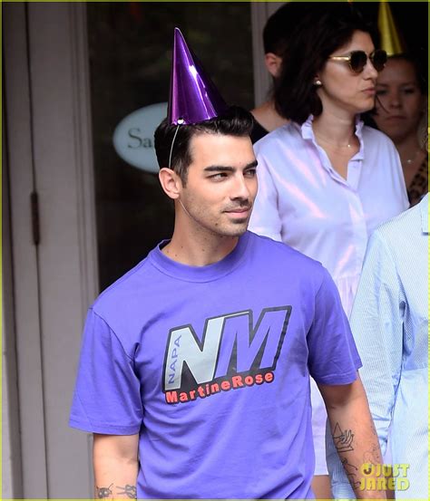 Full Sized Photo of joe jonas sophie turner party hats birthday lunch ...