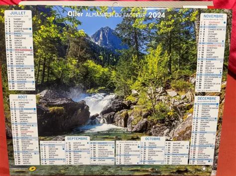 CALENDRIER LA POSTE 2024 Paysages Hautes Pyrénées Cauterets Hautes