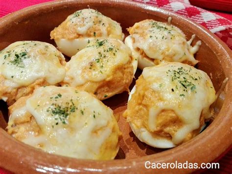 Huevos Rellenos Gratinados CACEROLADAS