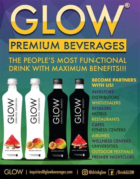 Glow Beverages Company Page Admin Linkedin Beverages Drinks Glow