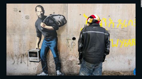 Banksys Steve Jobs Mural Spotlights Refugee Crisis Cnn Style