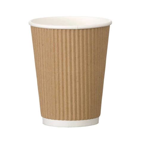 Black Triple Wall Ripple Hot Cup 16oz 45cl EcoBoxes