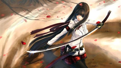 Anime Girl Sword Wallpapers Top Free Anime Girl Sword Backgrounds Wallpaperaccess