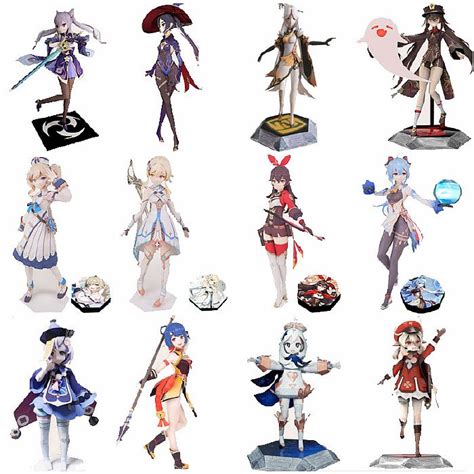 DIY фигурки из бумаги Genshin Impact купить в Минске, цена в Беларуси