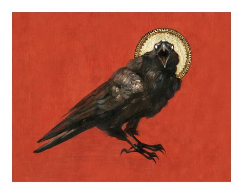 Gothic Raven Illustrated Art Print - Etsy