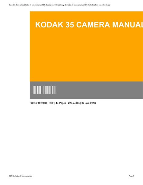 Kodak 35 camera manual by lpo35 - Issuu