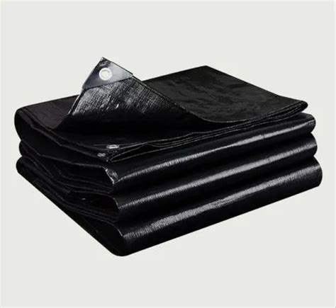 Polyethylene HDPE PE Laminated 250 GSM Waterproof Black Tarpaulin