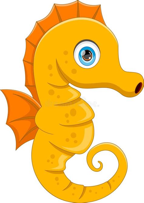 Cute Seahorse Cartoon Stock Vector Illustration Of Funny 309174034