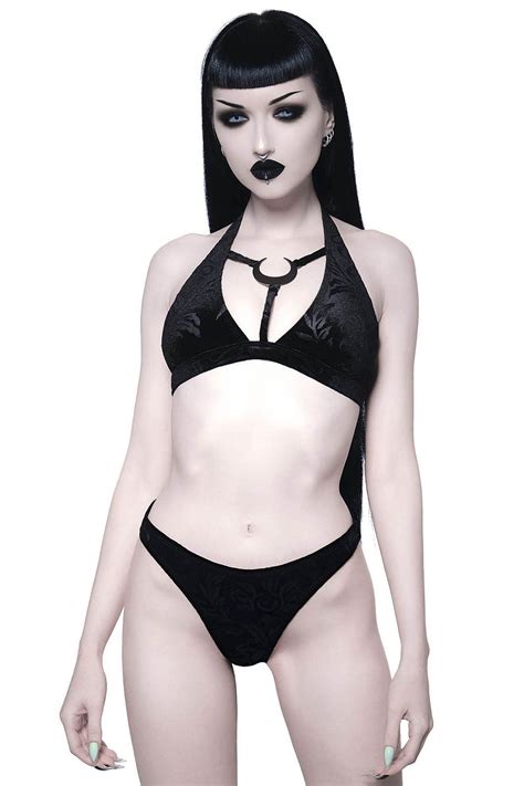 Cthulhu Two Piece Killstar Gothic Girls Bikini Set Goth Look Goth