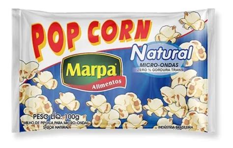 Popcorn Pipoca Microondas Premium Marpa 100gr Sabores Sabor Natural