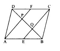 In A Parallelogram Abcd E And F Are The Mid Points Of Sides Ab And Cd