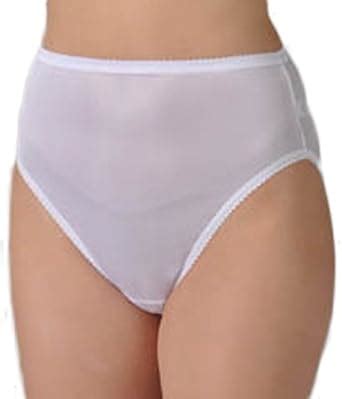 Shadowline Women S Plus Size Nylon Hi Leg Brief Panty 17842P 11 White