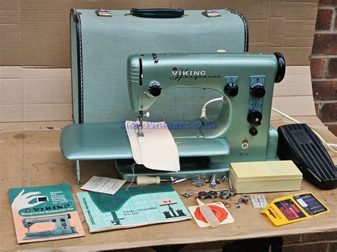 Vintage Viking Husqvarna E Sewing Machine With Instruction Etsy