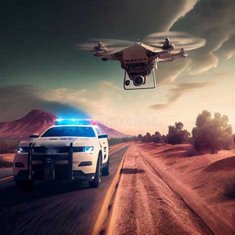 Drone Police In The Service Of Law Enforcement Created With Generative