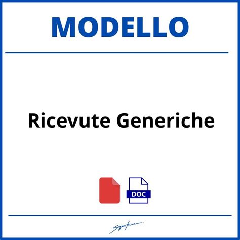 Modello Ricevute Generiche