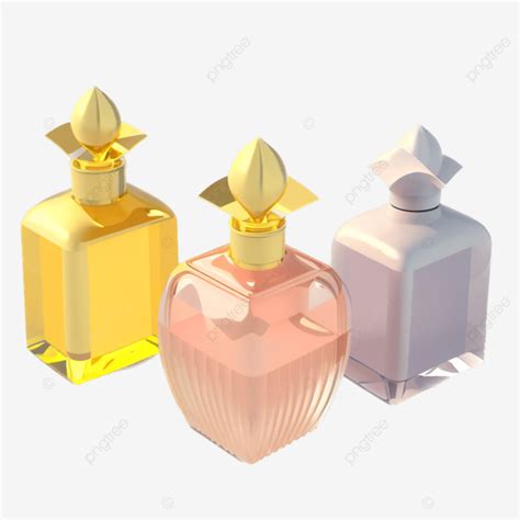 Three Bottle Perfume Diorama Perfume Thorn Gear Chanel Png