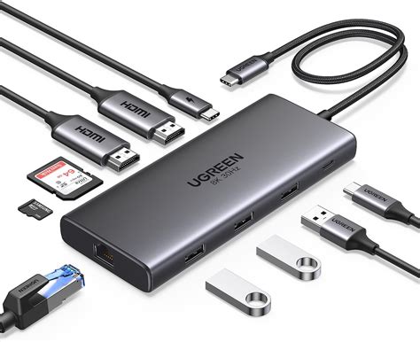 UGREEN Revodok Hub USB C Double HDMI 8K30Hz 4K60Hz 6 En 1 Dock Station