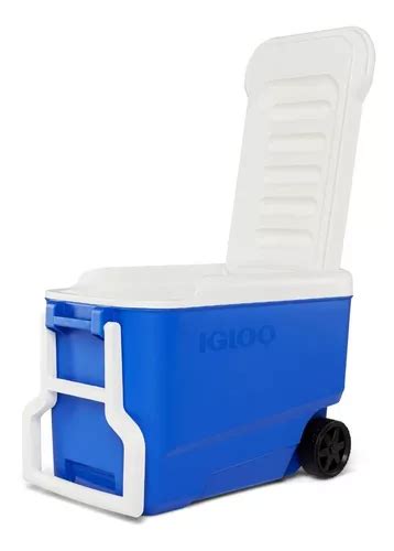 Hielera Igloo Capacidad Latas Color Azul Con Ruedas En Venta En