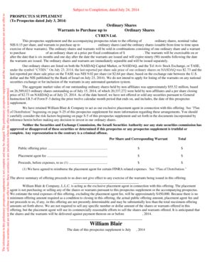 Fillable Online Mayafiles Tase Co This Preliminary Prospectus