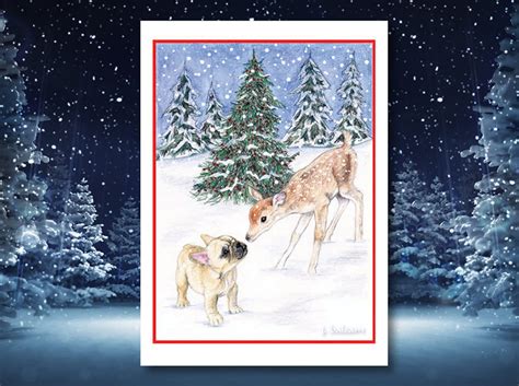 French Bulldog Christmas Cards, French Bulldog Holiday Cards, Frenchie ...