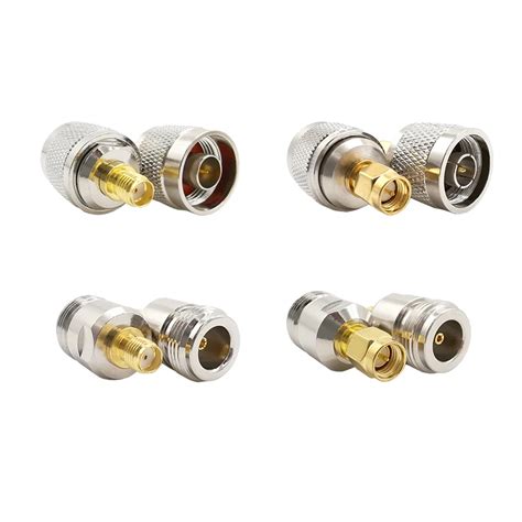 4 Type Sma To N Adapter Kit Rf Connectors N Malefemale To Sma Femalemale Wi Fi Adaptor