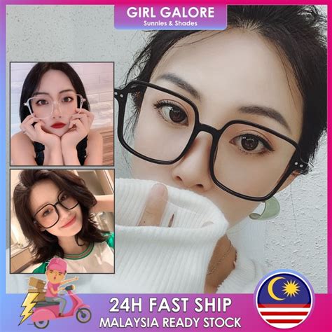 1044 Big Over Size Square Frames Eyewear Clear Glasses Cermin Mata