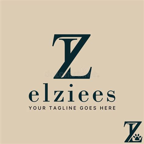 Letter Zl Or Lz Serif Font With Connected Cut Related To Monogram Or