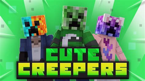 Cute Creepers By Piki Studios Minecraft Skin Pack Minecraft Bedrock