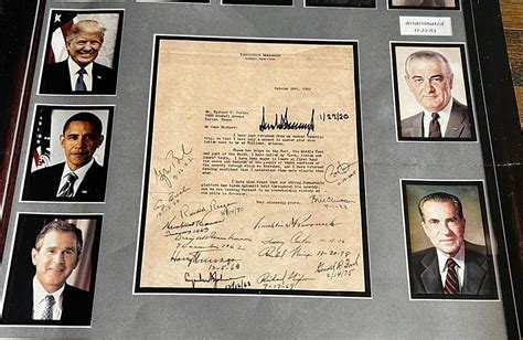 Letter Signed by 14 U.S. Presidents Selling for Nearly $200,000